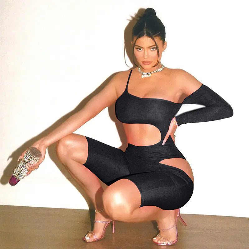 2020 Summer Women's Sexy Cutout Bodysuit Outfit
