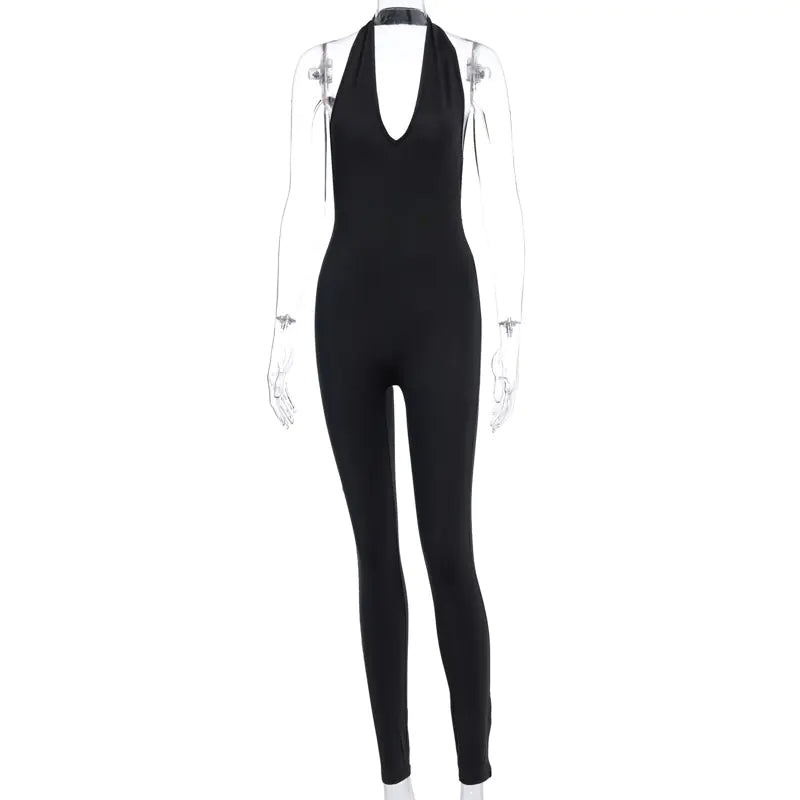 2023 Fall/Winter Women's Backless V-Neck Bodysuit