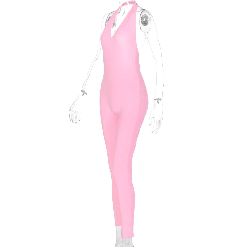 2023 Fall/Winter Women's Backless V-Neck Bodysuit