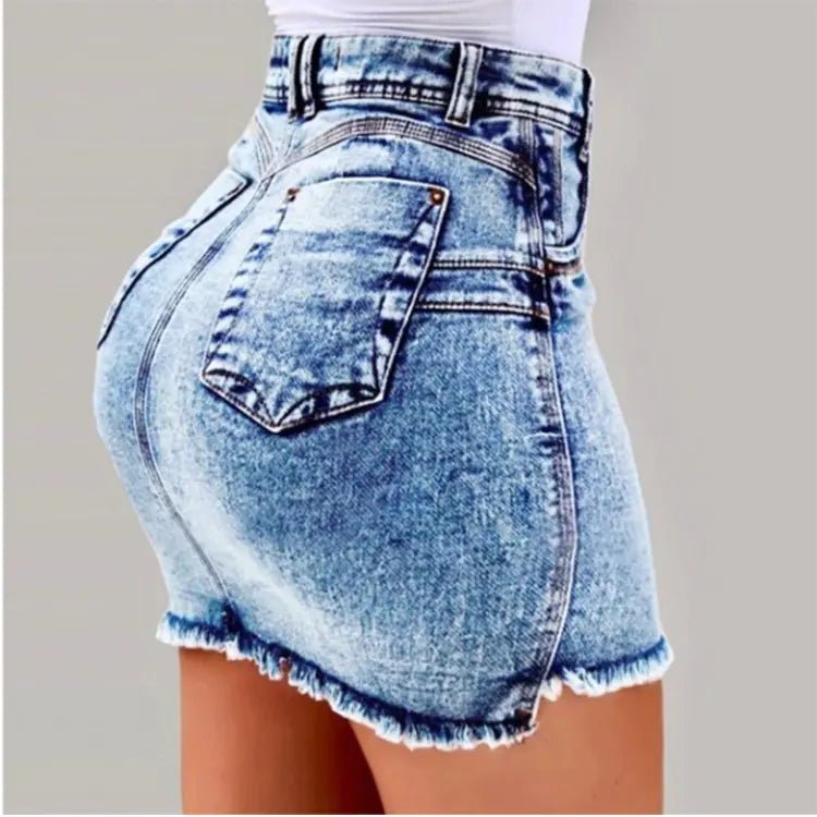 Trendy American Style Sexy Denim Mini Skirt - CHRISTOPHER RICHARDSON LIFESTYLE BOUTIQUE