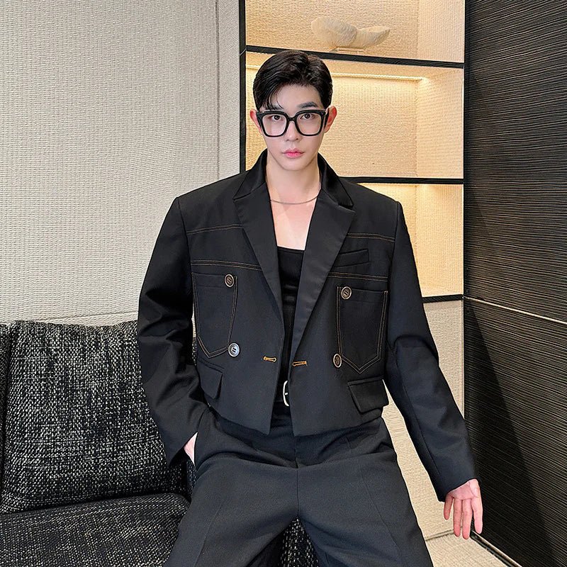 Open Line Contrast Color And Versatile Short Suit Coat - CHRISTOPHER RICHARDSON LIFESTYLE BOUTIQUE