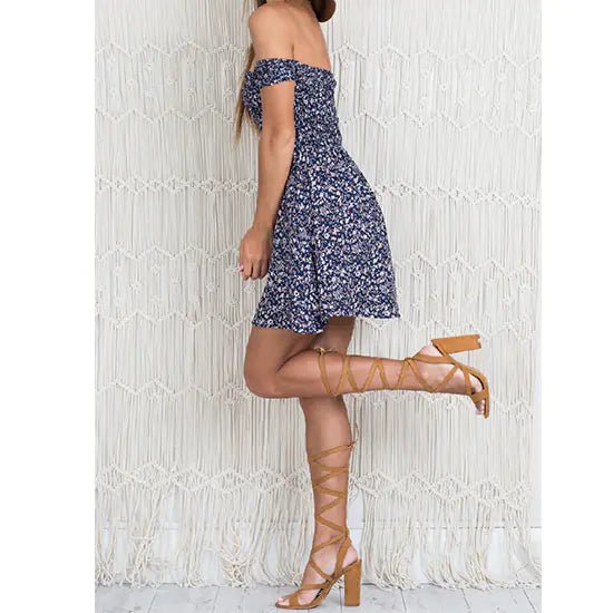 Summer Floral Print Off - Shoulder Dress (2019) - CHRISTOPHER RICHARDSON LIFESTYLE BOUTIQUE