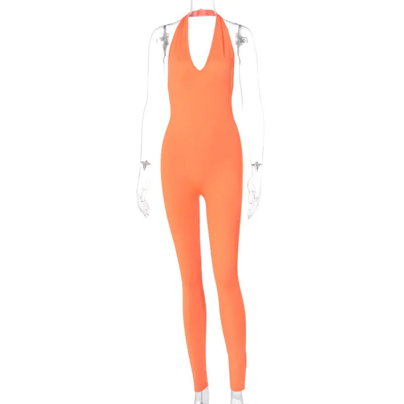 2023 Fall/Winter Women's Backless V-Neck Bodysuit