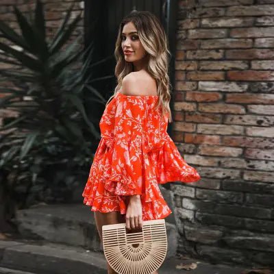 Off - Shoulder Fringe Tie Jumpsuit (Loose Fit) - CHRISTOPHER RICHARDSON LIFESTYLE BOUTIQUE
