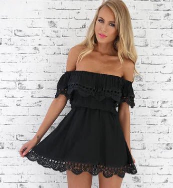 Off - Shoulder Lace Dress - CHRISTOPHER RICHARDSON LIFESTYLE BOUTIQUE
