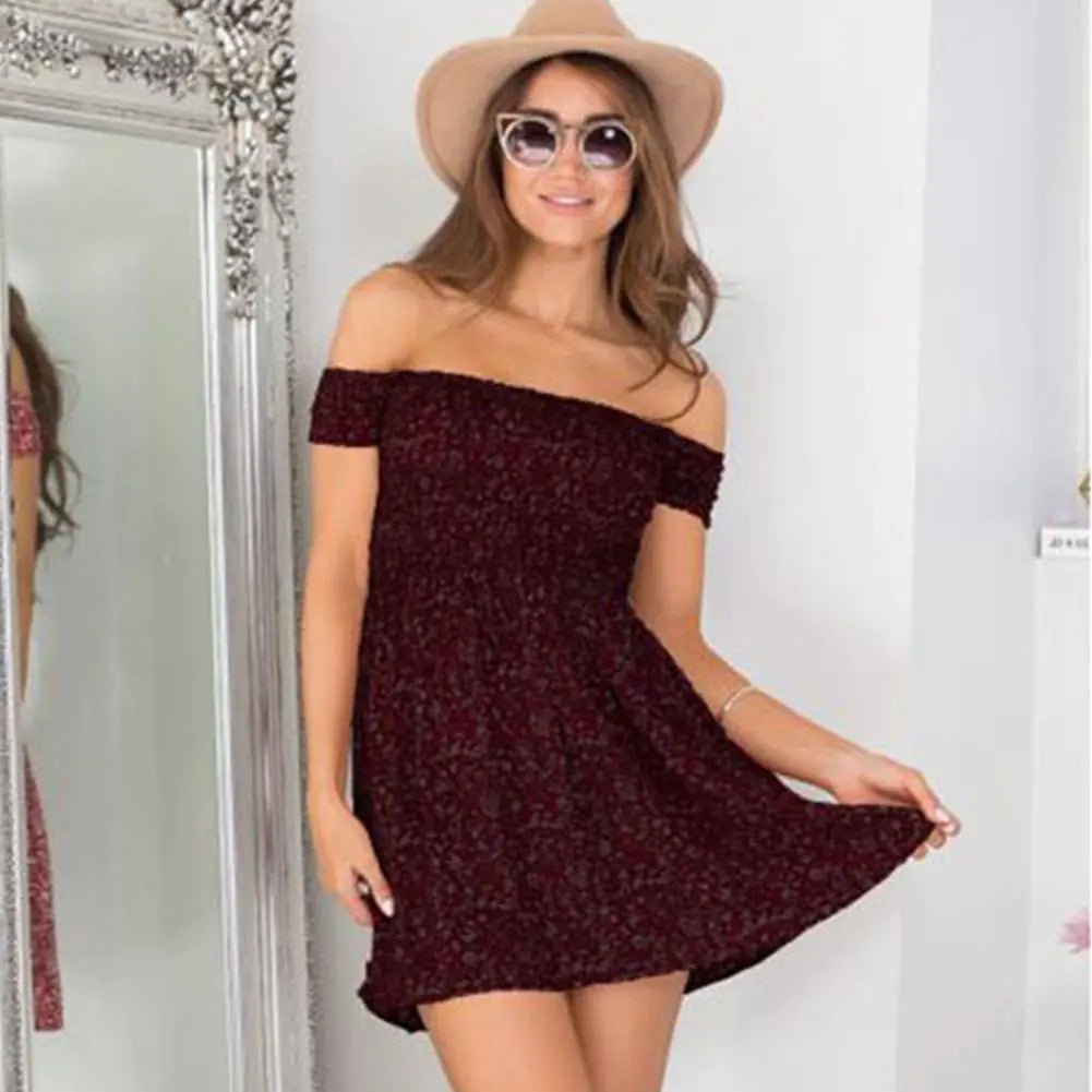 Summer Floral Print Off - Shoulder Dress (2019) - CHRISTOPHER RICHARDSON LIFESTYLE BOUTIQUE