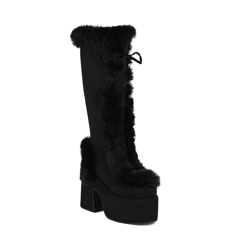High Heel Women's Fur Platform Boots - CHRISTOPHER RICHARDSON LIFESTYLE BOUTIQUE