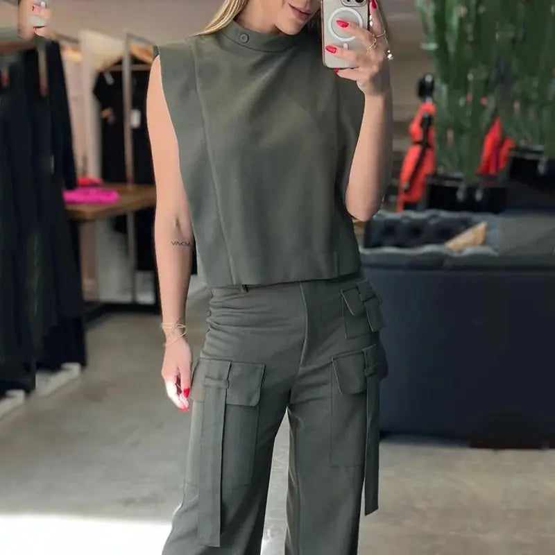 2023 Summer Women's Casual Two-Piece Outfit Set