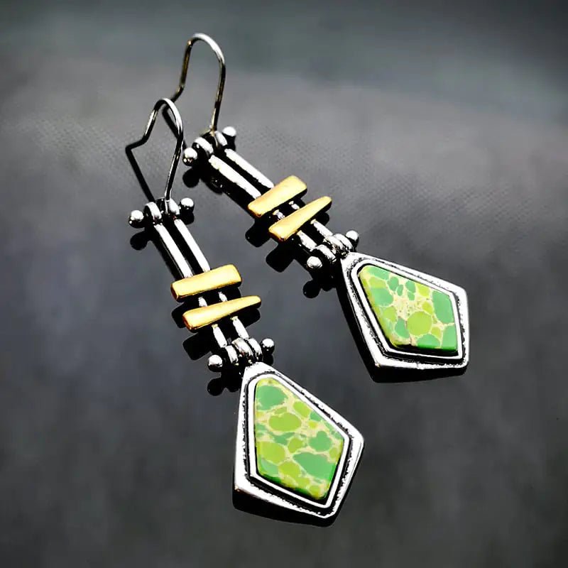 High-End Women's Long Turquoise Earrings