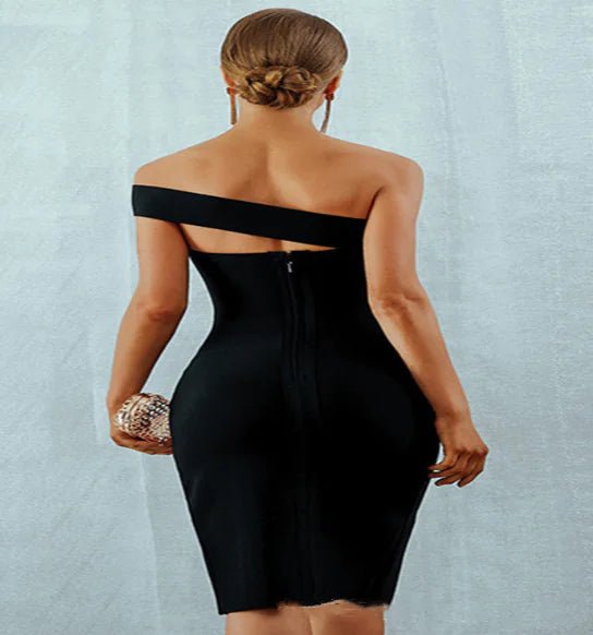 Off - Shoulder Split Maxi Dress, Evening Gown - CHRISTOPHER RICHARDSON LIFESTYLE BOUTIQUE