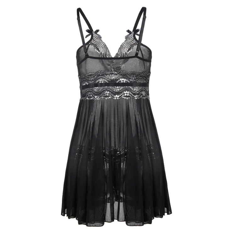 Plus Size Sexy Sheer Lingerie with Sequins Nightgown - CHRISTOPHER RICHARDSON LIFESTYLE BOUTIQUE