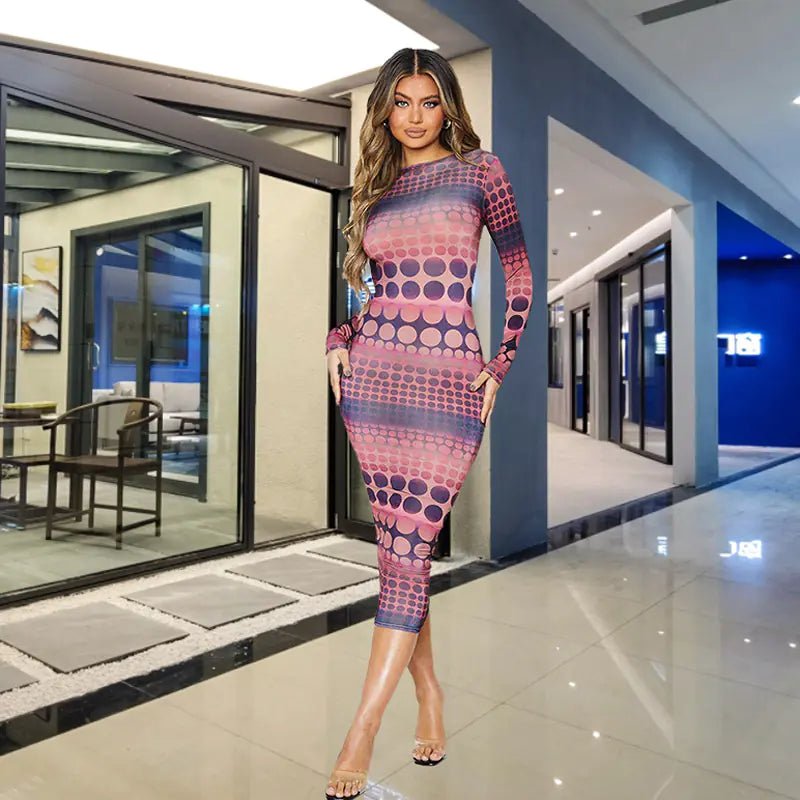Women's Long Sleeve Printed Summer Dress 2023 - CHRISTOPHER RICHARDSON LIFESTYLE BOUTIQUE
