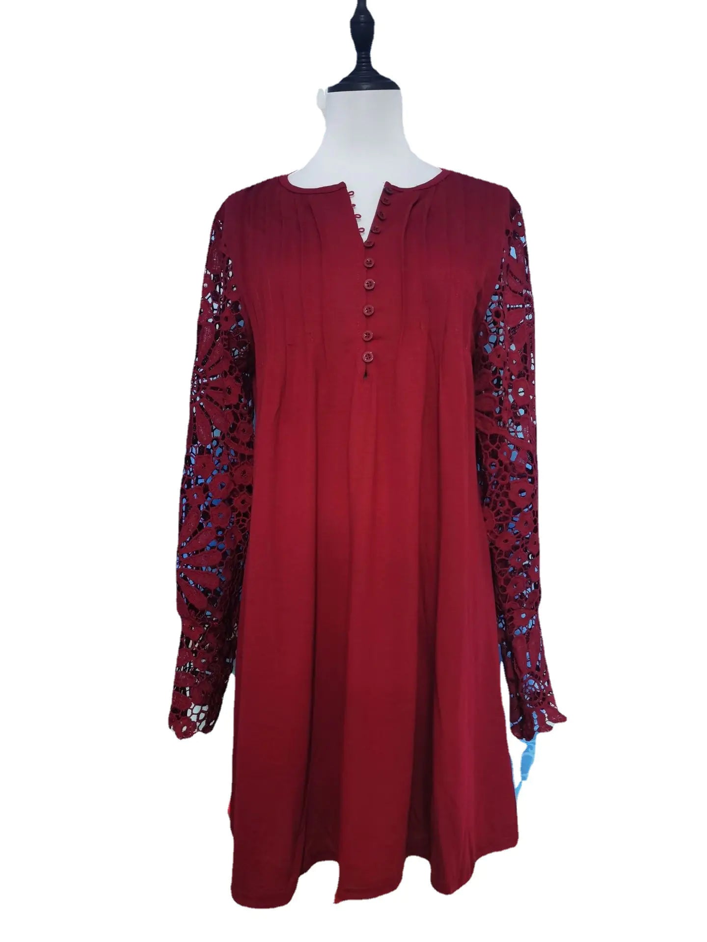 2023 Spring Summer Women's Lace Long Sleeve Dress