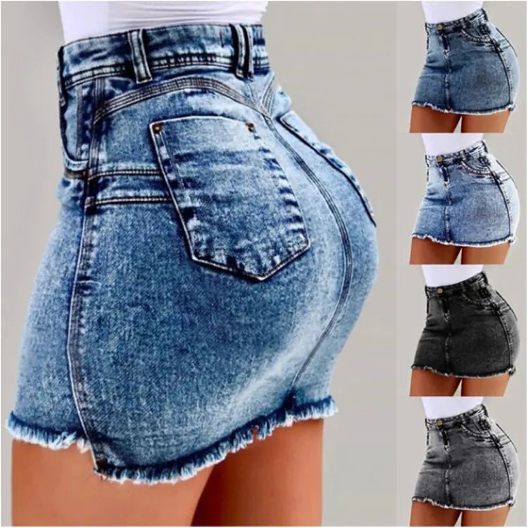 Trendy American Style Sexy Denim Mini Skirt - CHRISTOPHER RICHARDSON LIFESTYLE BOUTIQUE