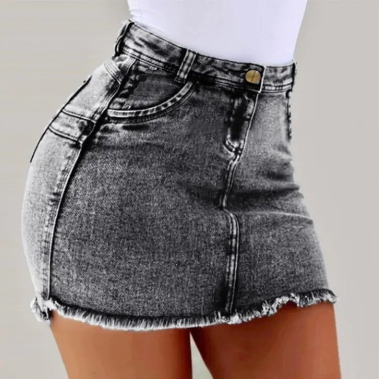 Trendy American Style Sexy Denim Mini Skirt - CHRISTOPHER RICHARDSON LIFESTYLE BOUTIQUE