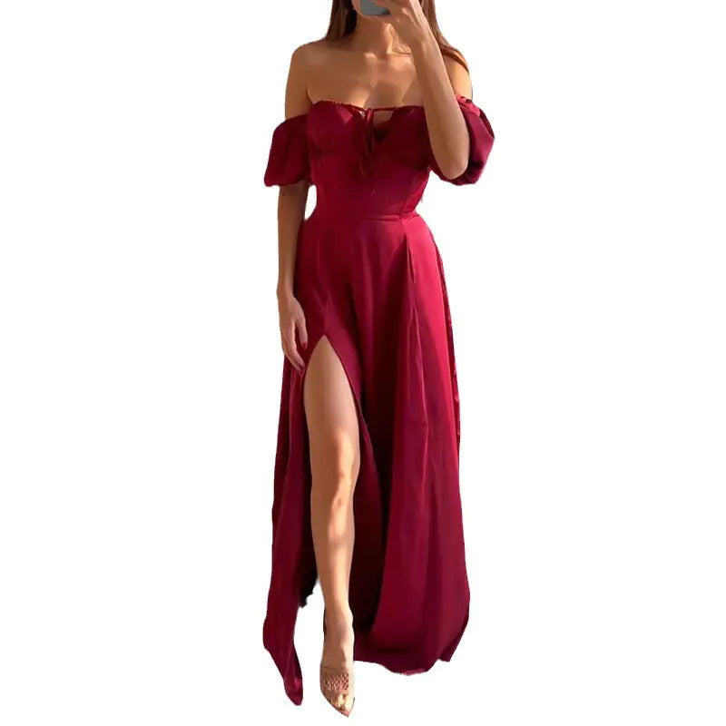 2023 Summer Women's Sexy Off-Shoulder Maxi Dress