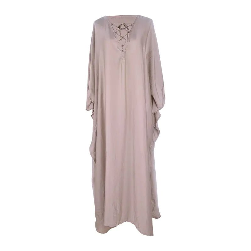 Plus Size Loose Satin Dress for Beach Vacation - CHRISTOPHER RICHARDSON LIFESTYLE BOUTIQUE