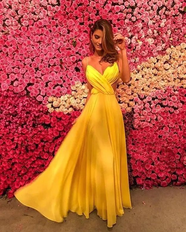 V - Neck Halter Backless Dress - CHRISTOPHER RICHARDSON LIFESTYLE BOUTIQUE