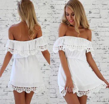 Off - Shoulder Lace Dress - CHRISTOPHER RICHARDSON LIFESTYLE BOUTIQUE