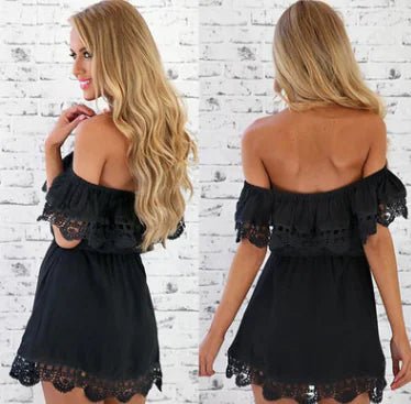 Off - Shoulder Lace Dress - CHRISTOPHER RICHARDSON LIFESTYLE BOUTIQUE