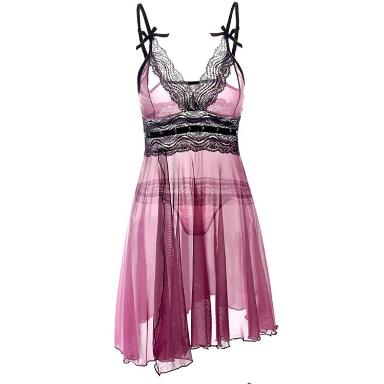 Plus Size Sexy Sheer Lingerie with Sequins Nightgown - CHRISTOPHER RICHARDSON LIFESTYLE BOUTIQUE