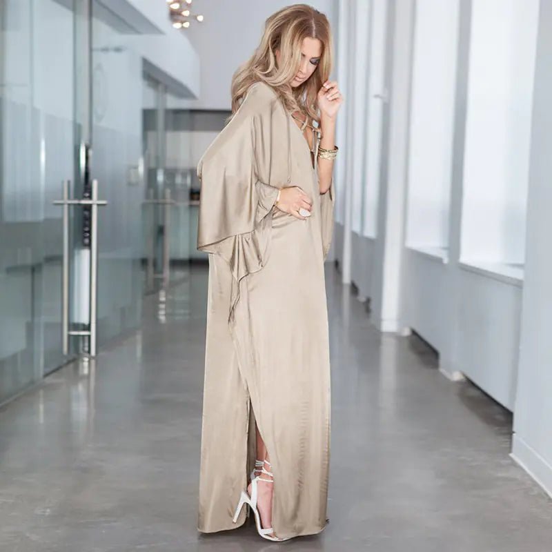 Plus Size Loose Satin Dress for Beach Vacation - CHRISTOPHER RICHARDSON LIFESTYLE BOUTIQUE